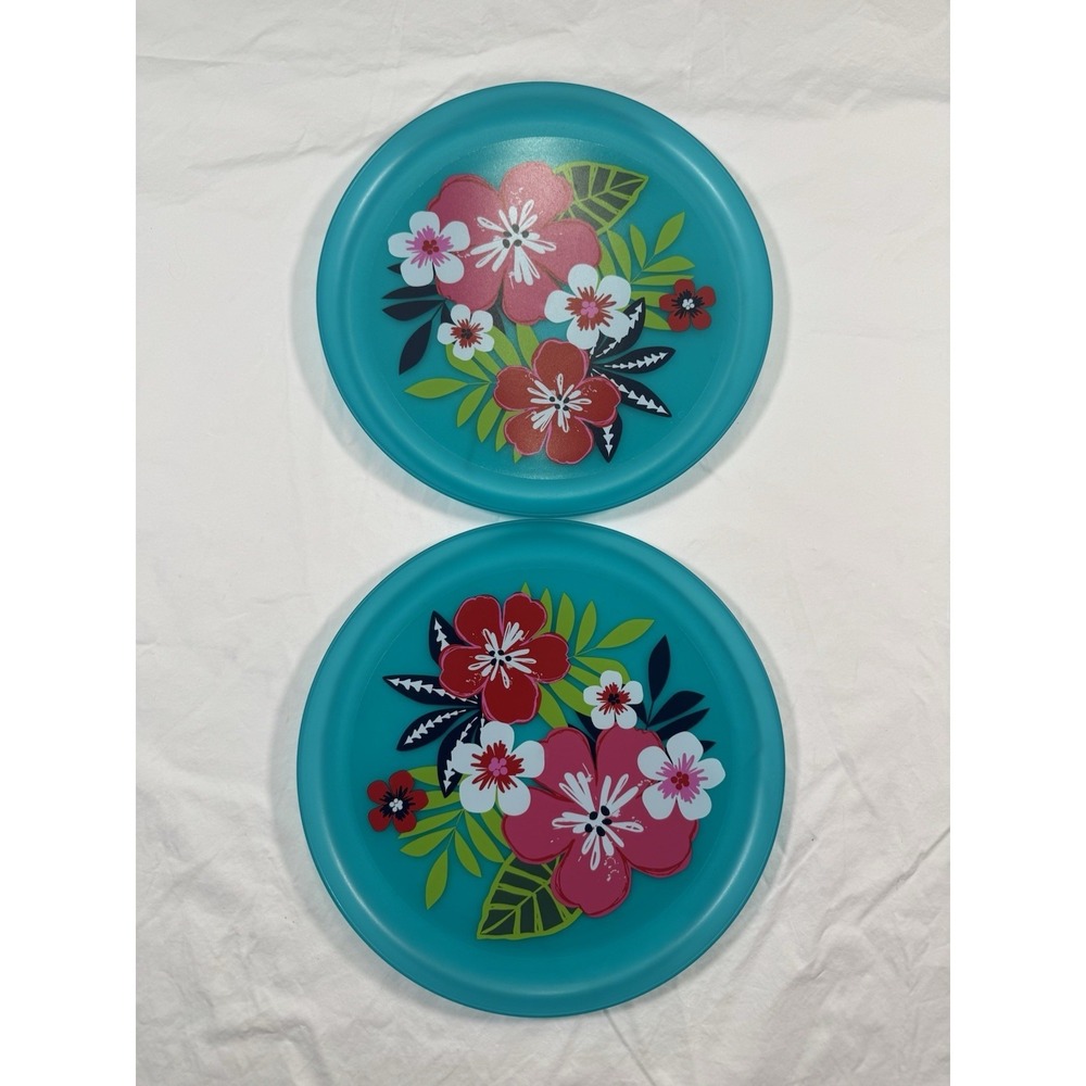 Bright floral serving tray, lightweight, durable, great condition‎
